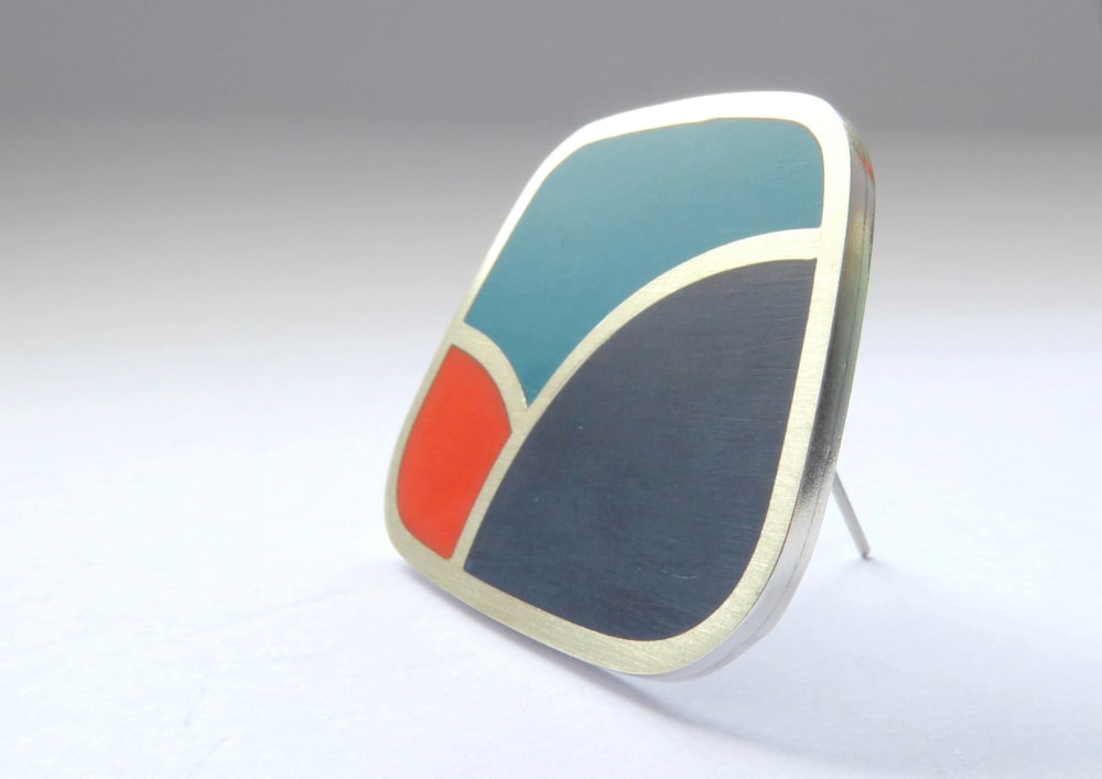 Colourblock Brooch